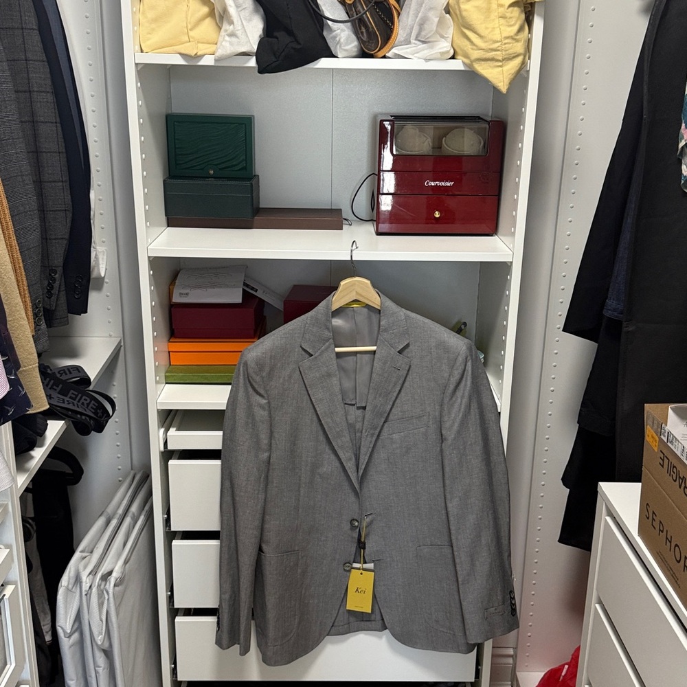 Canali Light Gray Men's Suit Jacket